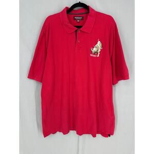 Vintage Ecko Unltd Polo Shirt Mens XXL Red Y2K 90s Rhino Skater Streetwear